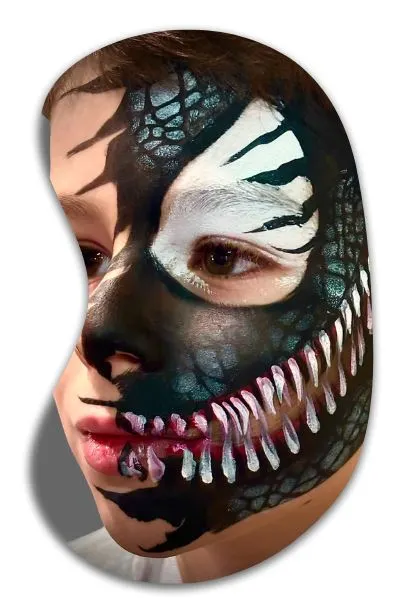 Ni&ntilde;o caracterizado de Venom Marvel