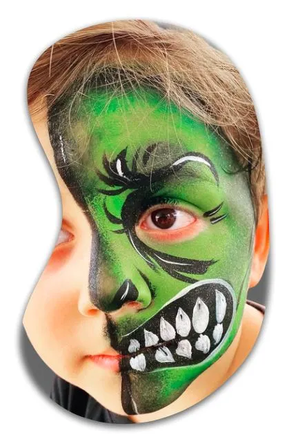 Pintacaras completo de Hulk verde