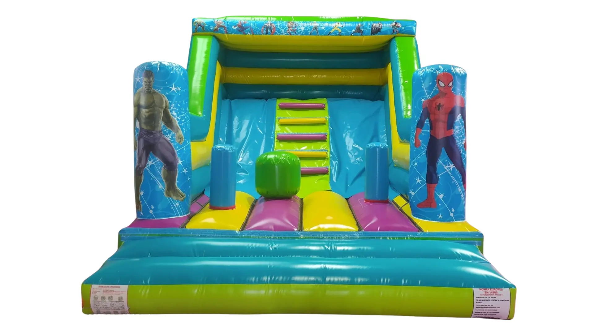 CASTILLO HINCHABLE MULTICOLOR SUPERHEROES MEDIANO