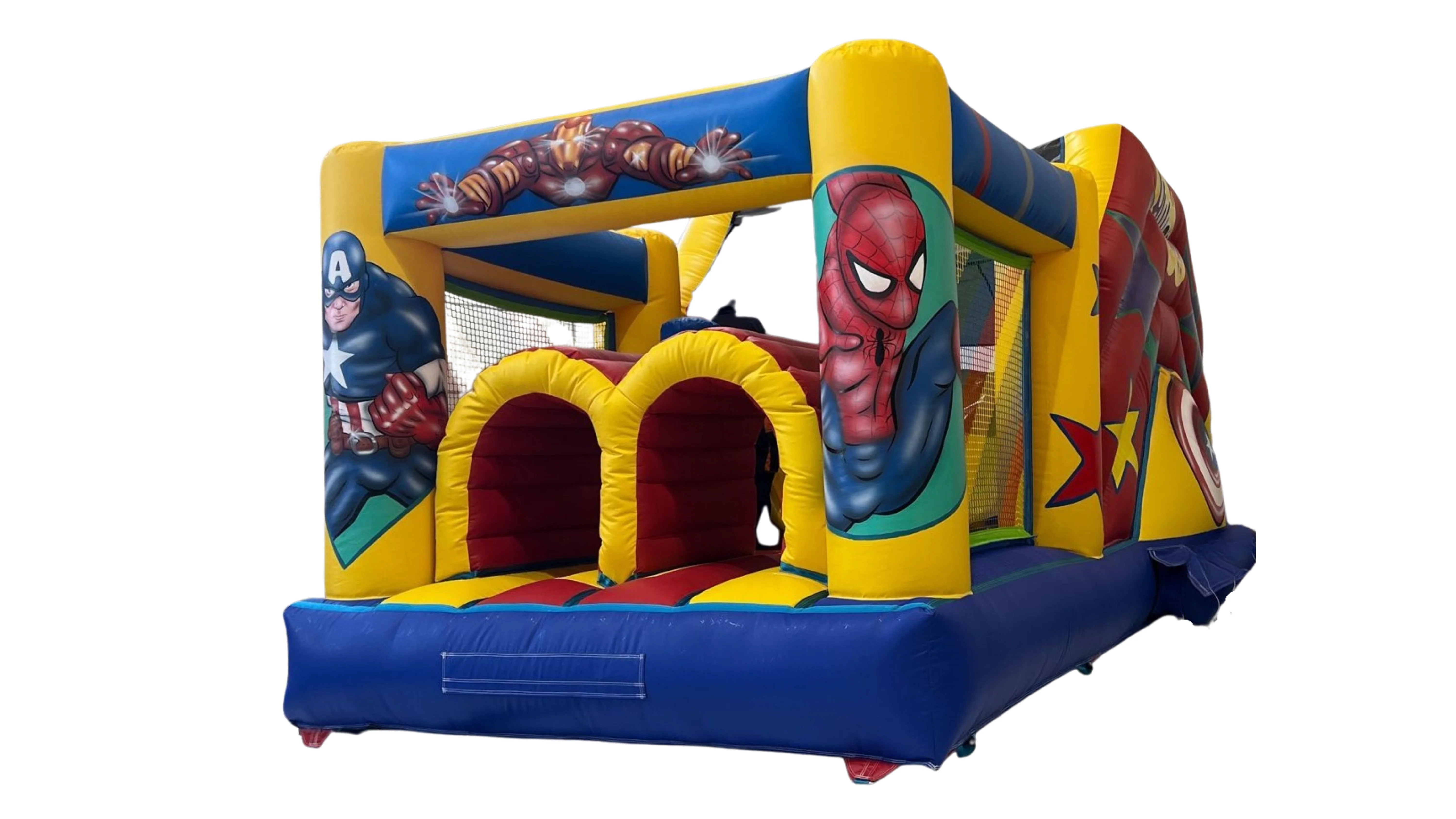 CASTILLO HINCHABLE PISTA AMERICANA SUPERHEROES MEDIANA (4)